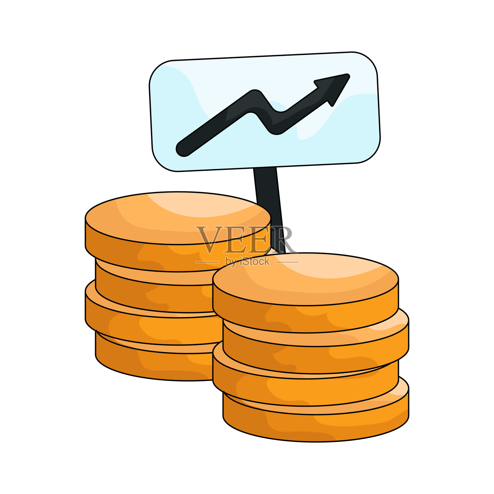 财务增长插画图片素材