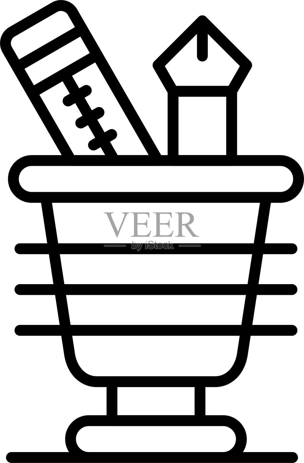 铅笔盒图标矢量元素插画图片素材