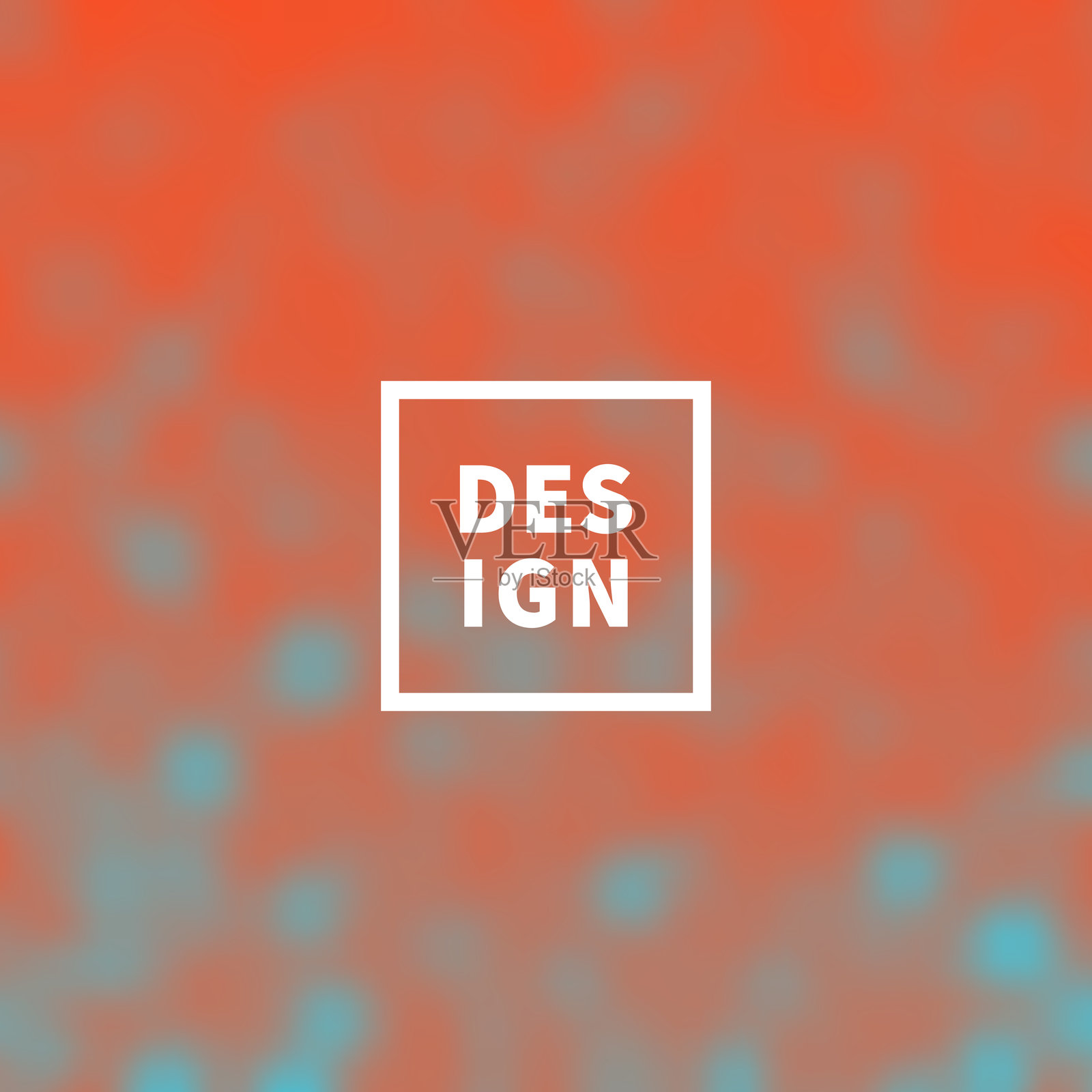 橙色抽象背景与模糊斑点插画图片素材