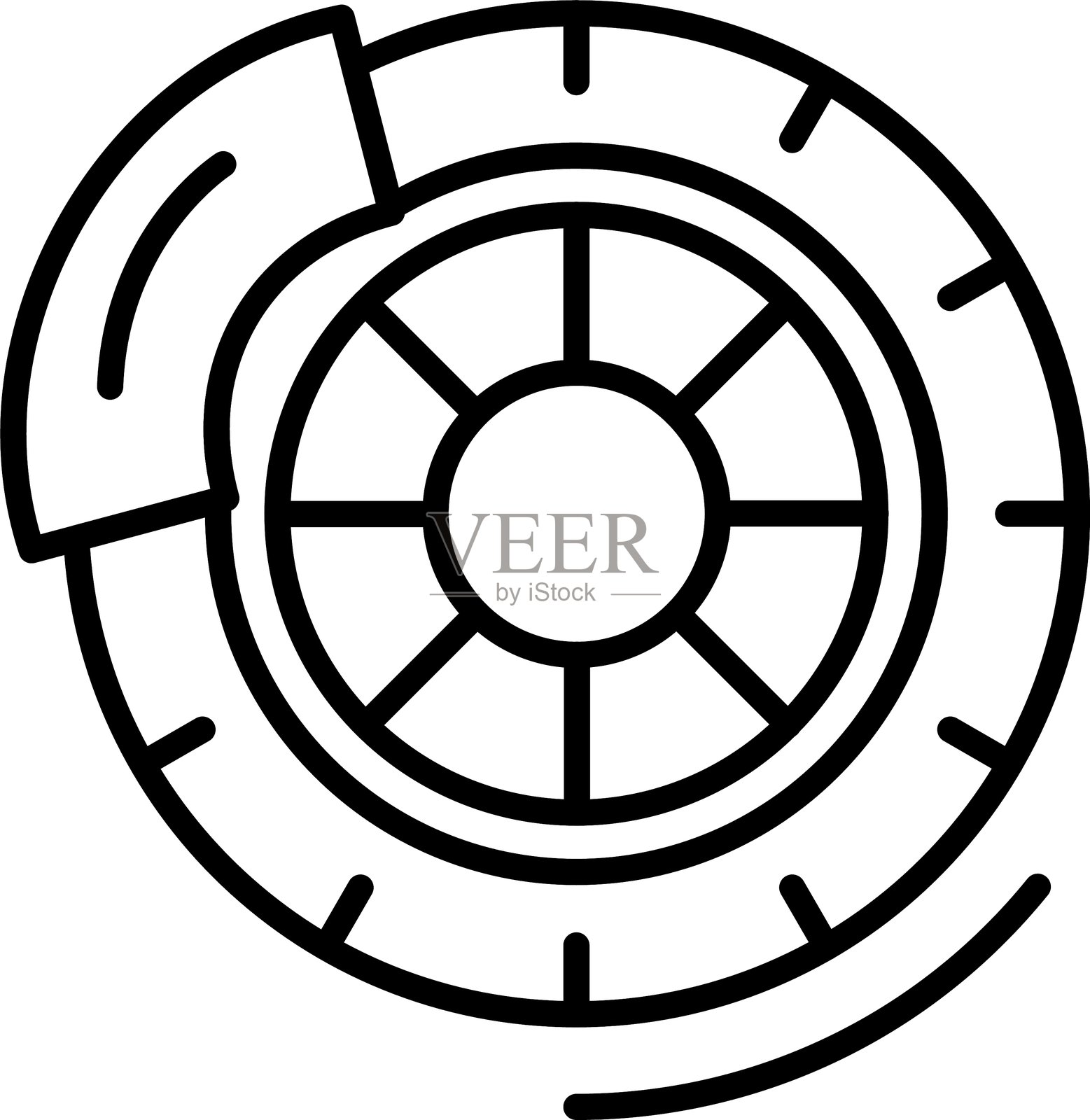 刹车图标矢量元素插画图片素材