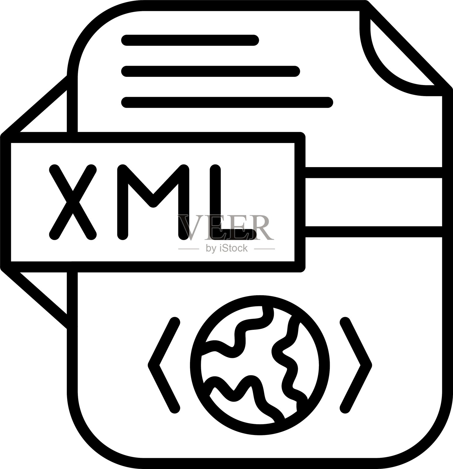 XML图标矢量元素插画图片素材