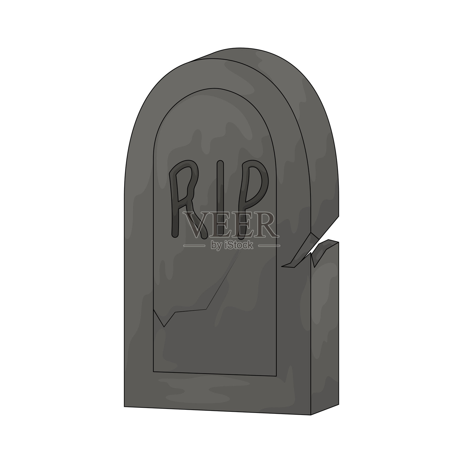 安息碑插画图片素材