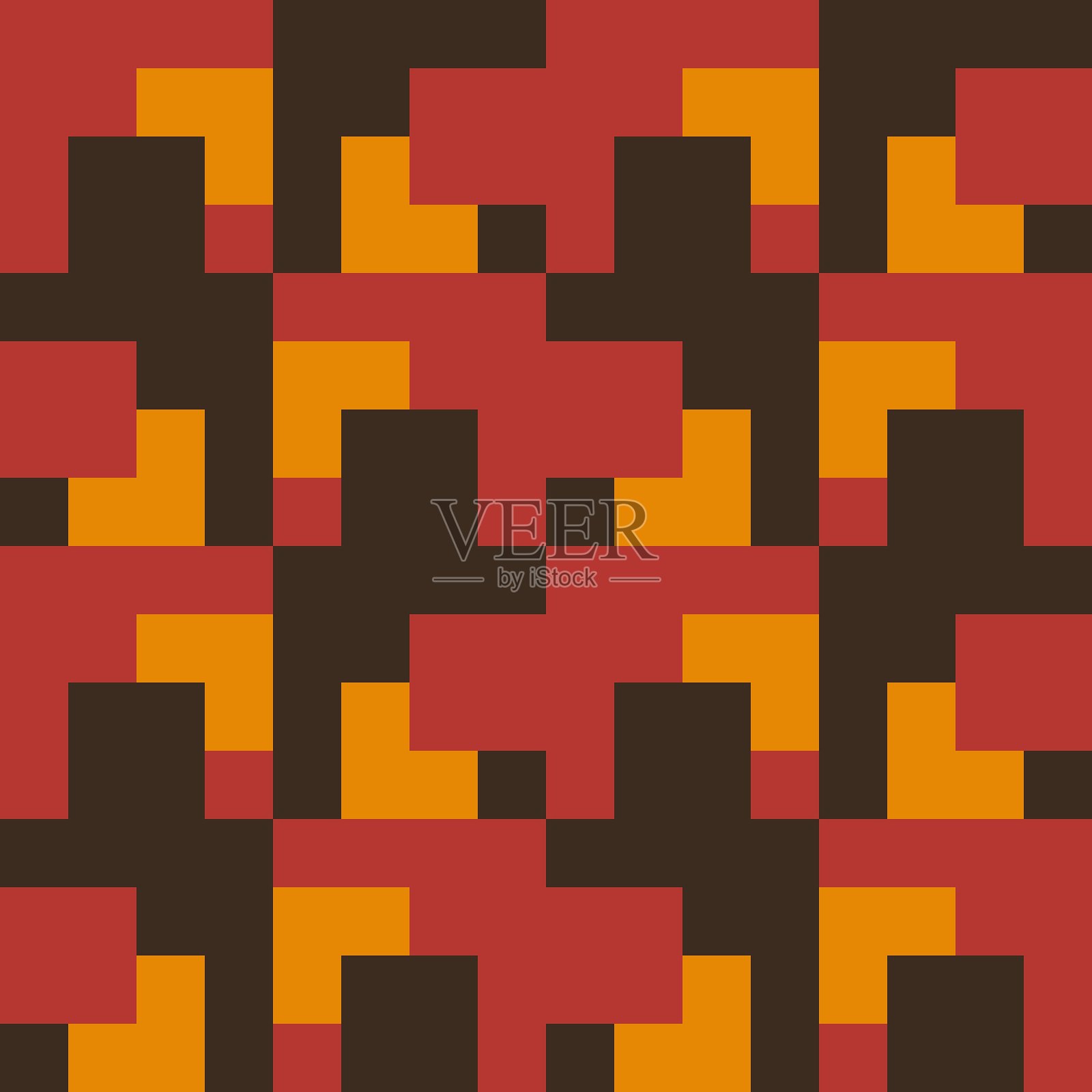 抽象几何无缝图案。极简几何装饰，拼图设计。矢量插图。插画图片素材