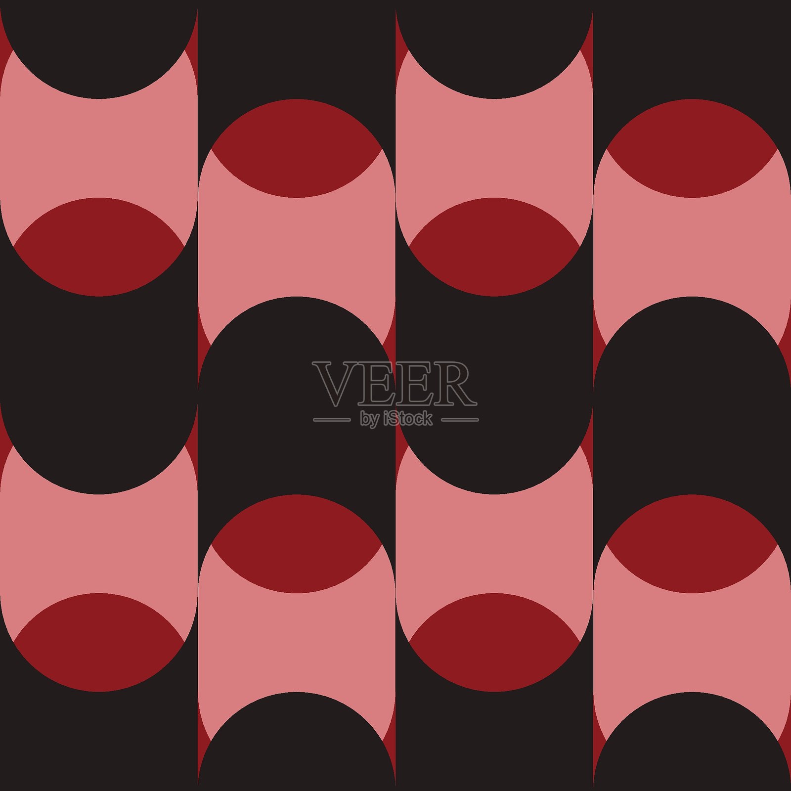 抽象几何无缝图案。极简几何装饰。矢量插图。插画图片素材