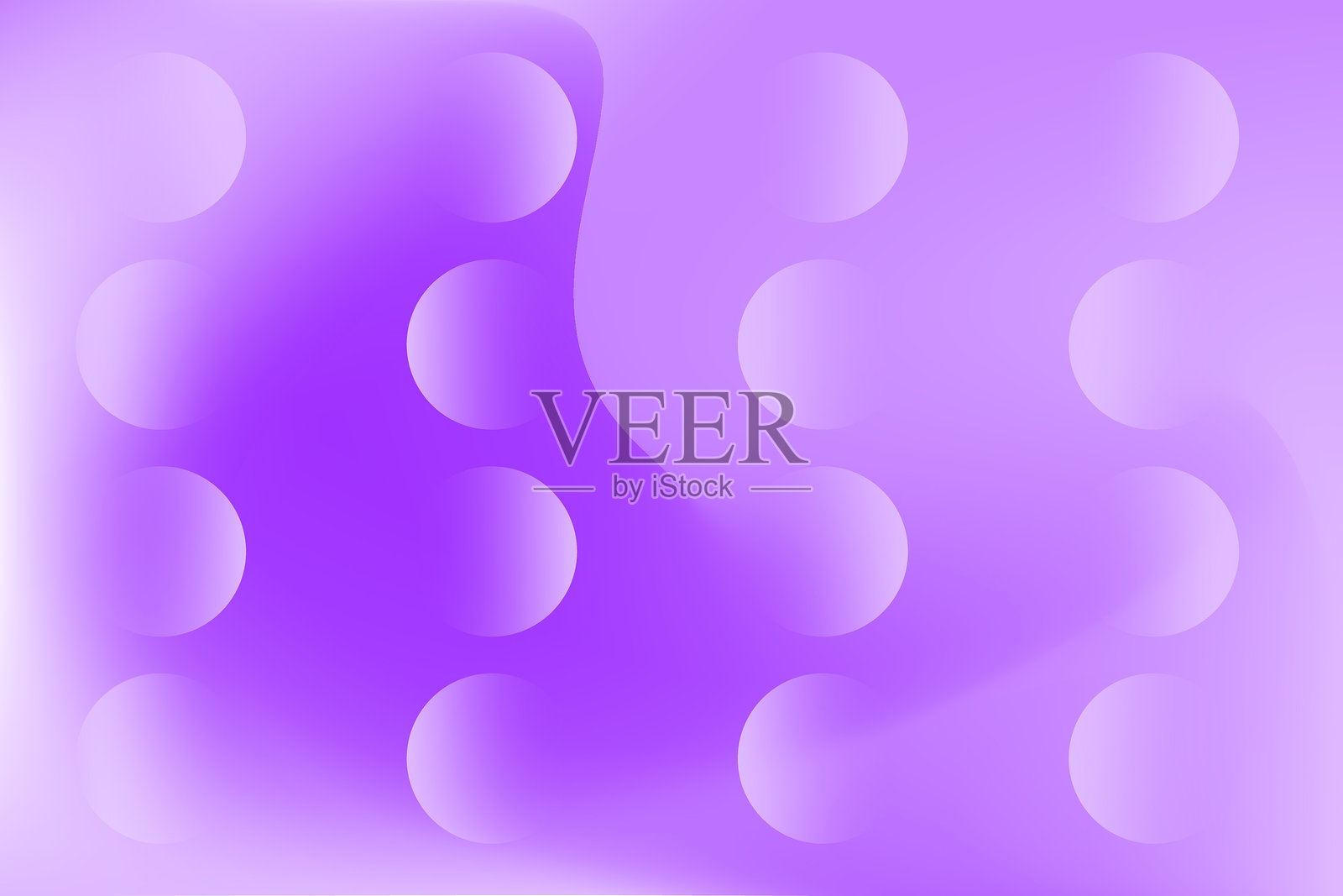 抽象商业科技背景，紫色，薰衣草渐变的未来感背景，带有抽象发光圆形元素和点状图案。非常适合用于演示、网站和营销材料。插画图片素材