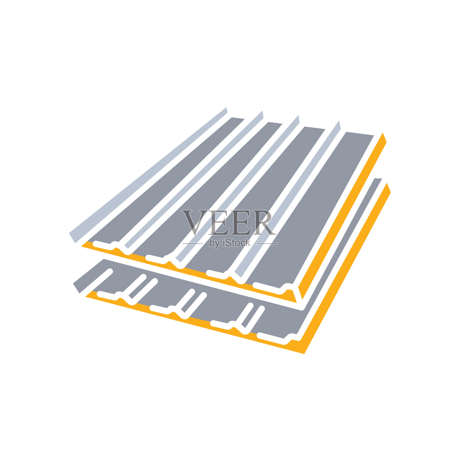 面板颜色平面图标，用于数字和印刷项目。建筑元素。插画图片素材