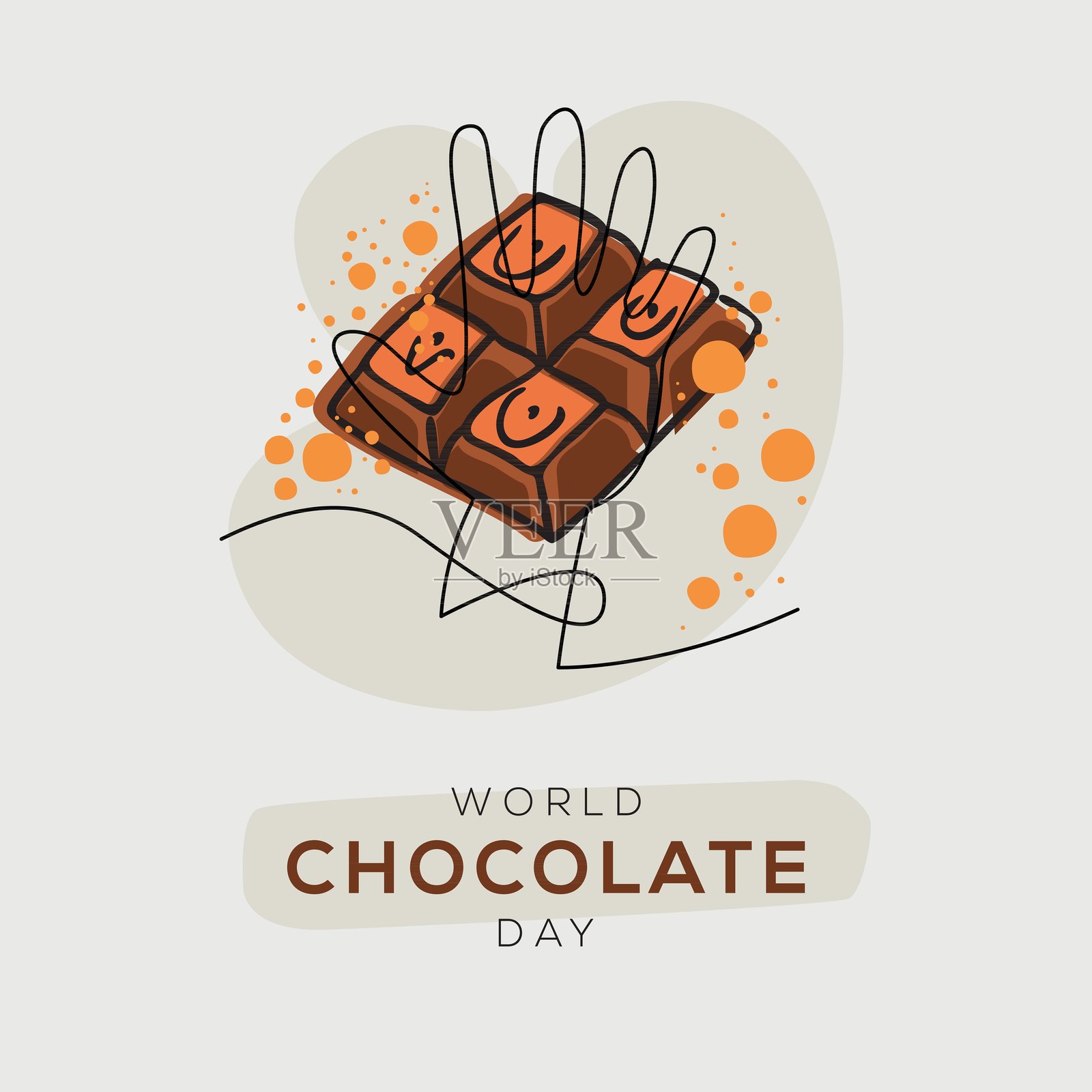 世界巧克力日。插画图片素材