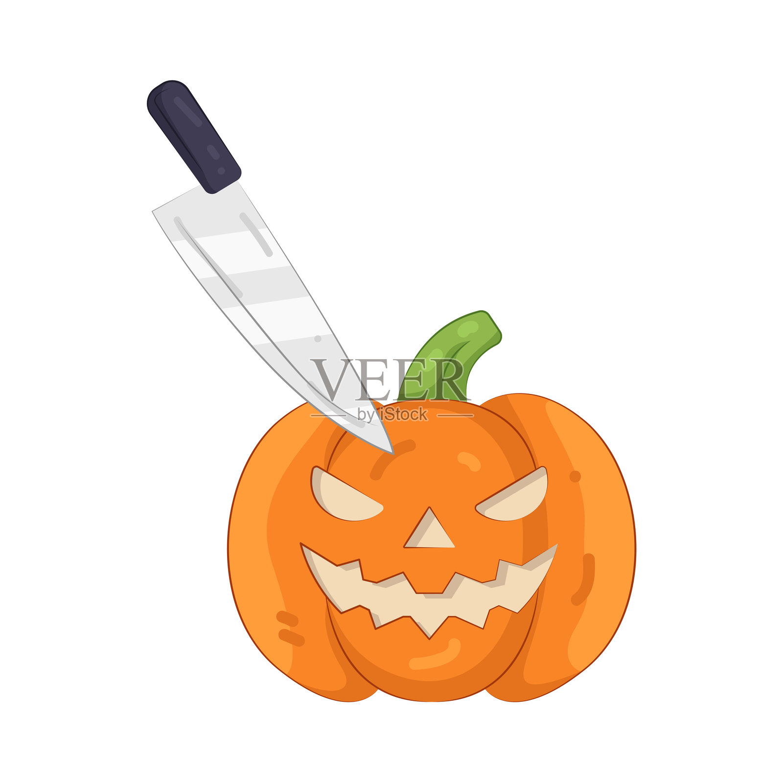 南瓜雕刻刀插画图片素材