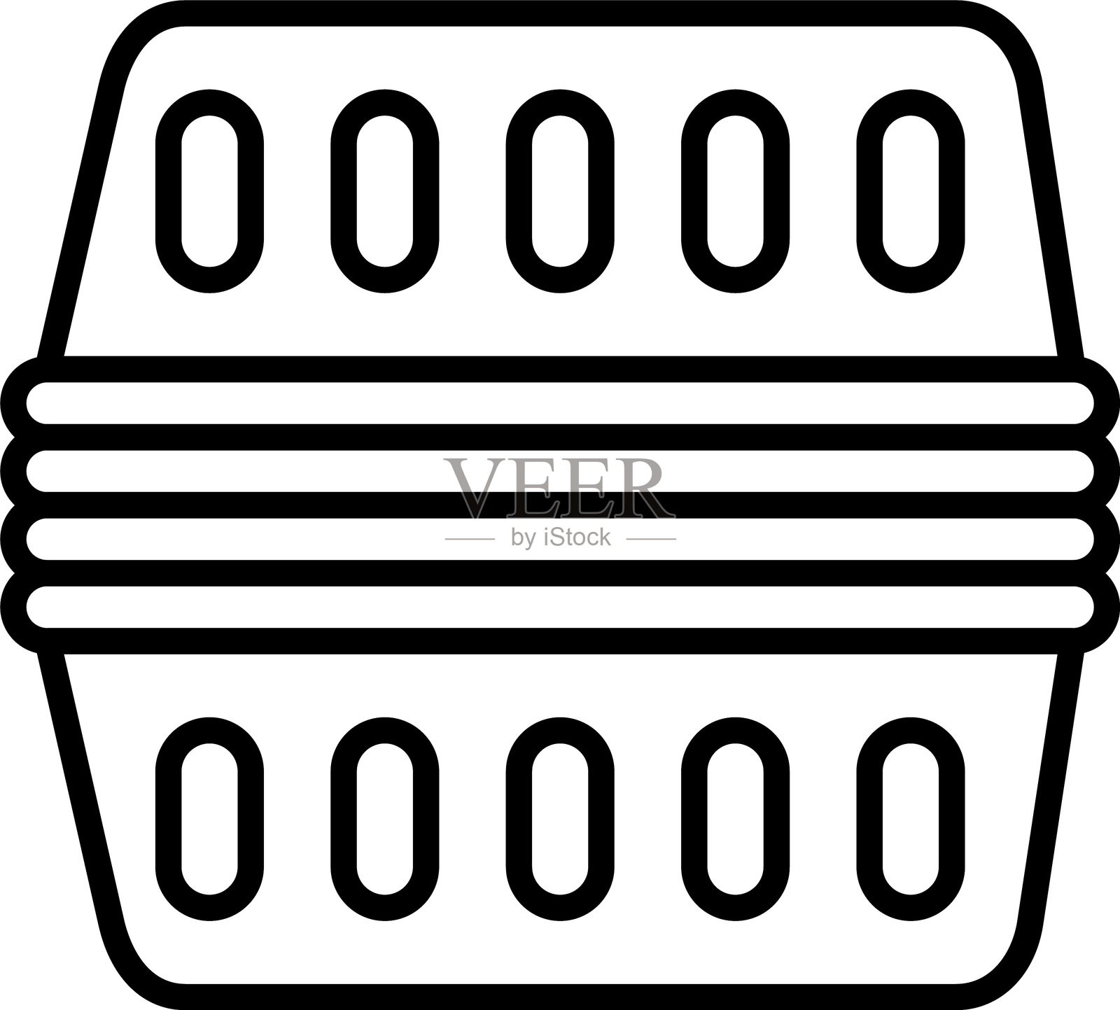 食品容器图标矢量元素插画图片素材