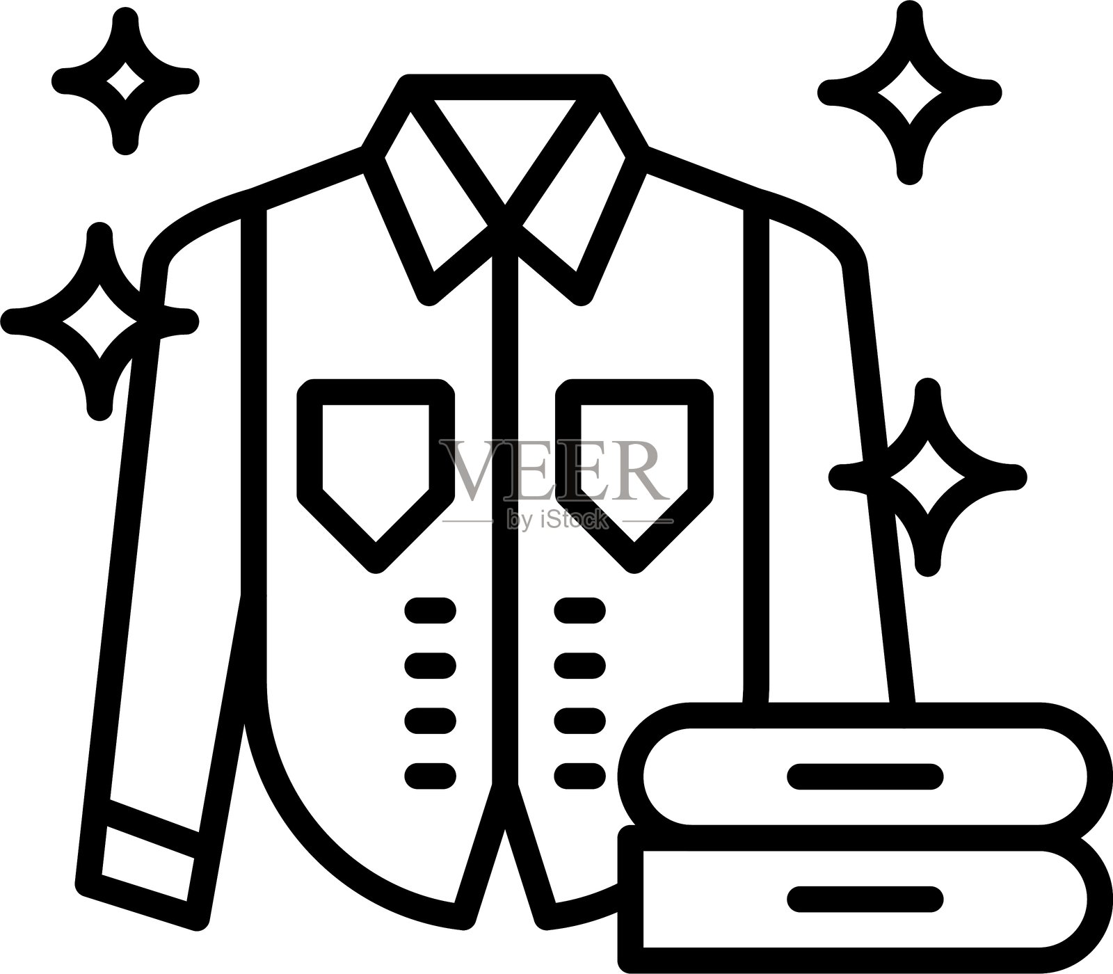 干净衣物图标矢量元素插画图片素材