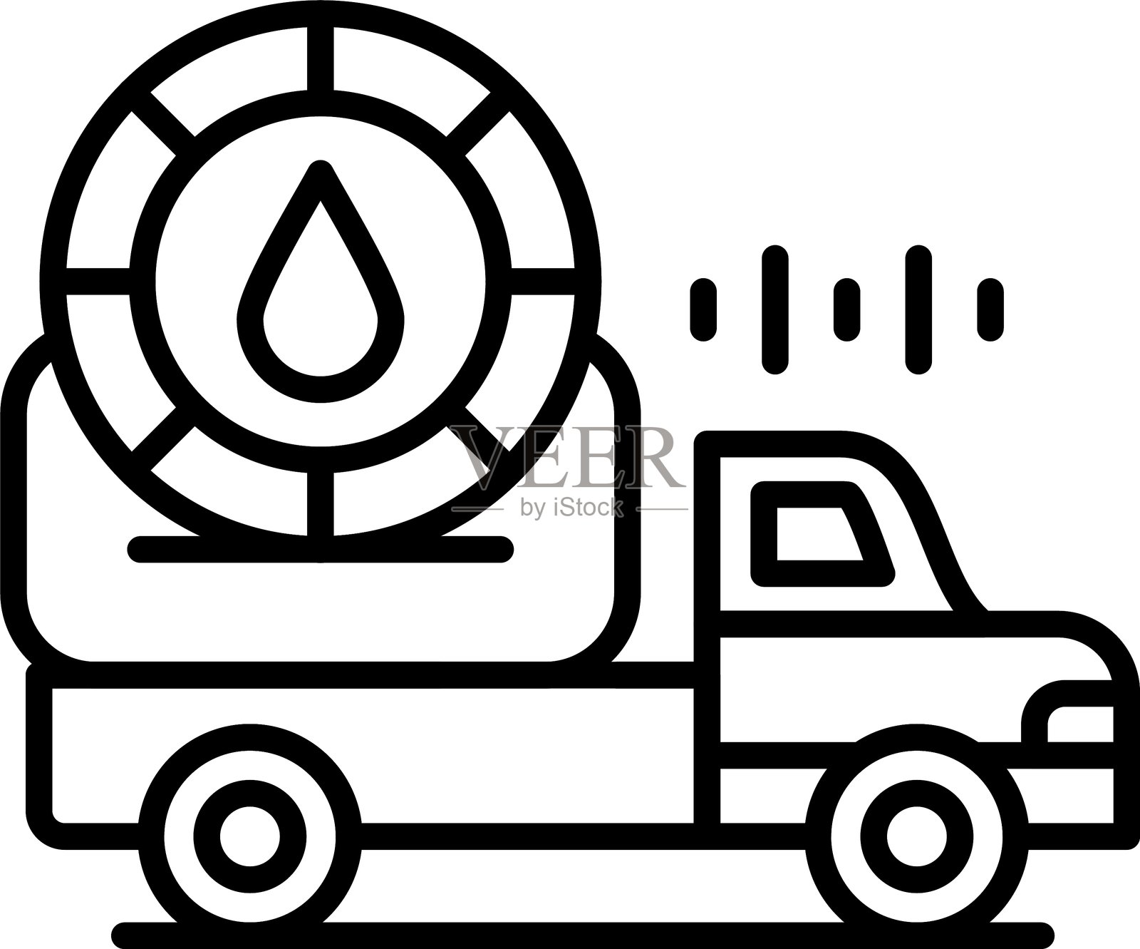 油罐图标矢量元素插画图片素材