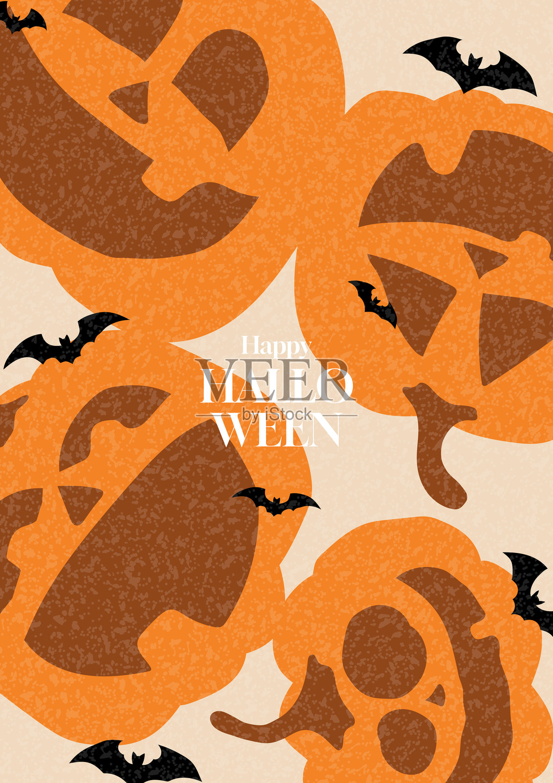 万圣节快乐的问候背景插画图片素材