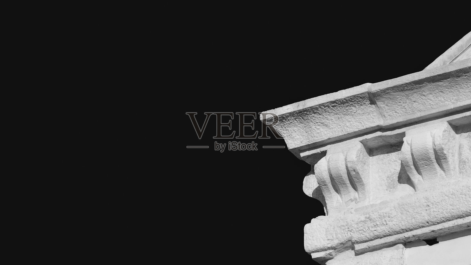 威尼斯的古典建筑（黑白色调，留白空间）照片摄影图片