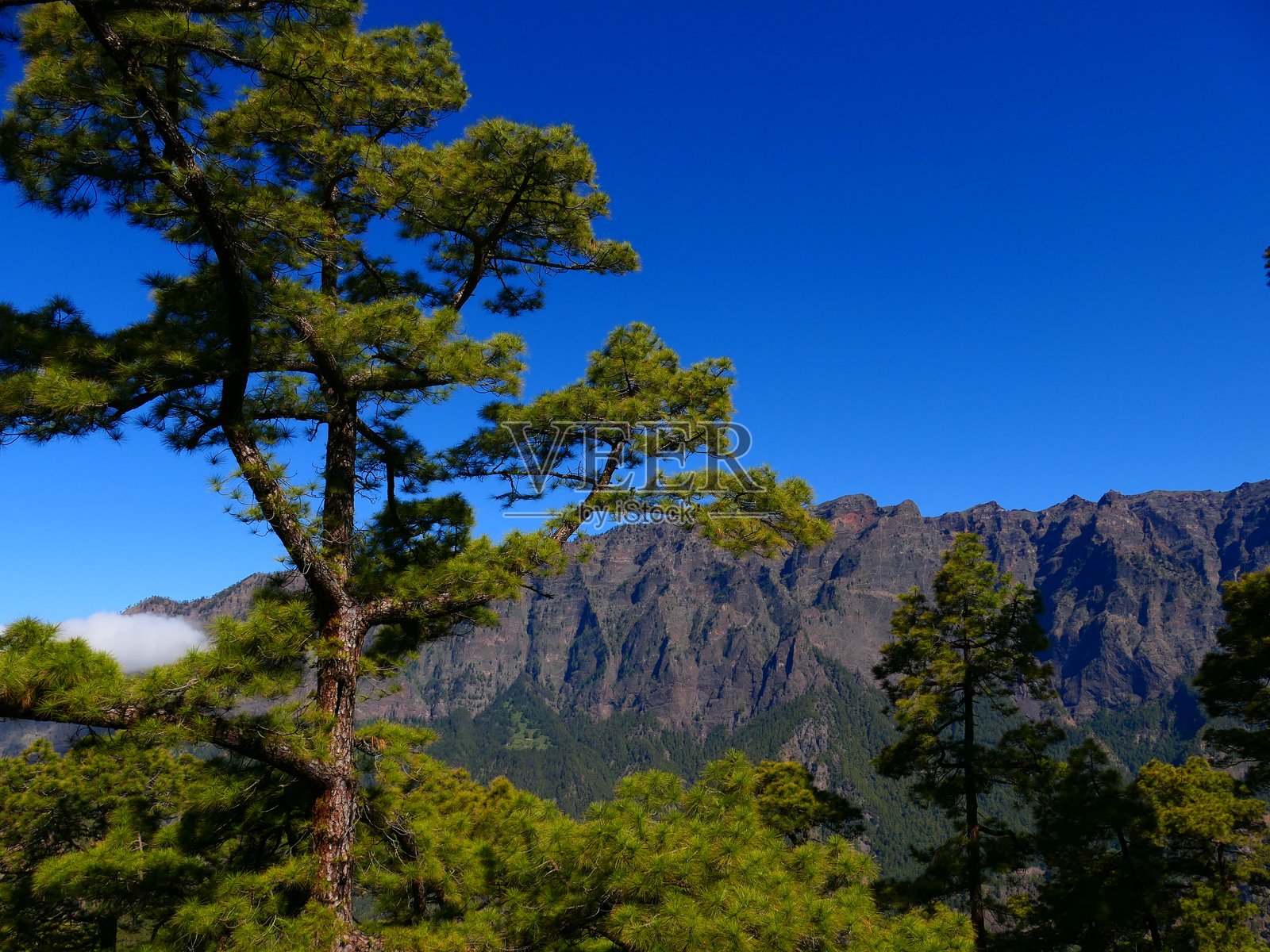 塔布里恩特火山口国家公园，加那利群岛拉帕尔马岛照片摄影图片