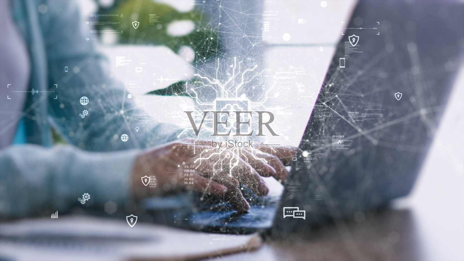 现代工作生活中的人工智能照片摄影图片