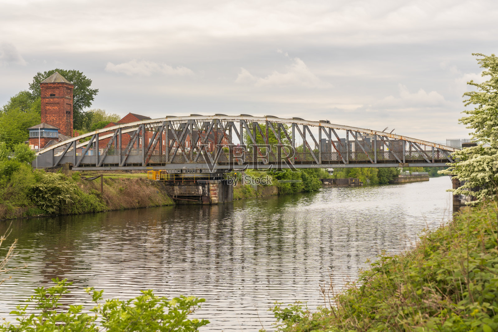 威格岛与伦康之间的桥，切斯特郡，英格兰，英国照片摄影图片