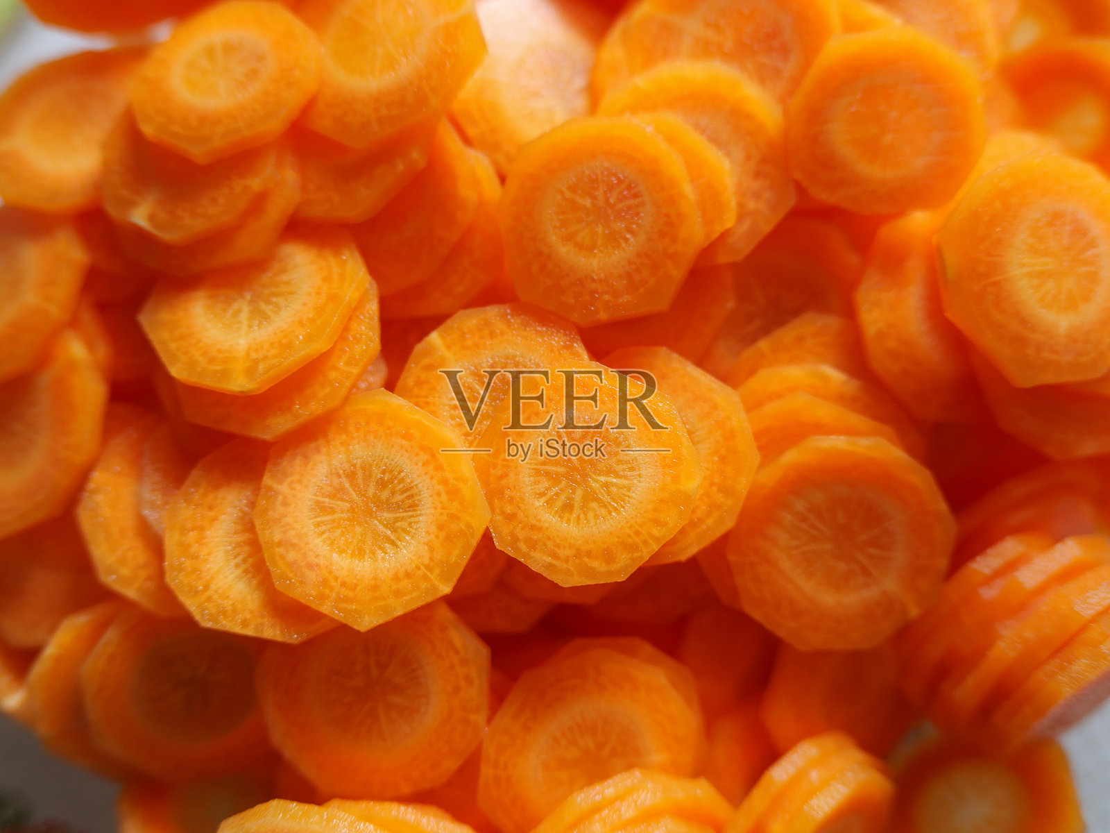 切片胡萝卜的全景俯视背景照片摄影图片