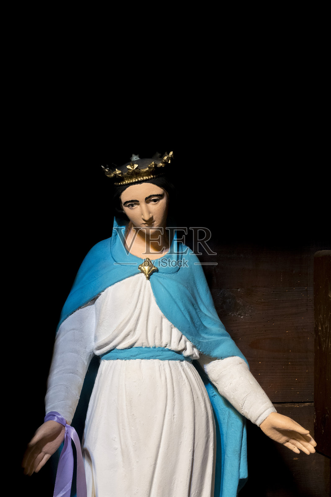 19世纪的圣奥古斯丁雕像，罗马天主教的圣人。照片摄影图片