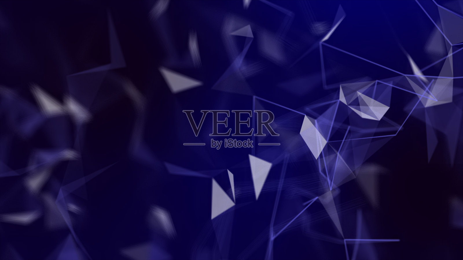 蓝色网状抽象数字连接，移动的点和线，科技背景。线条和点的网络背景。照片摄影图片