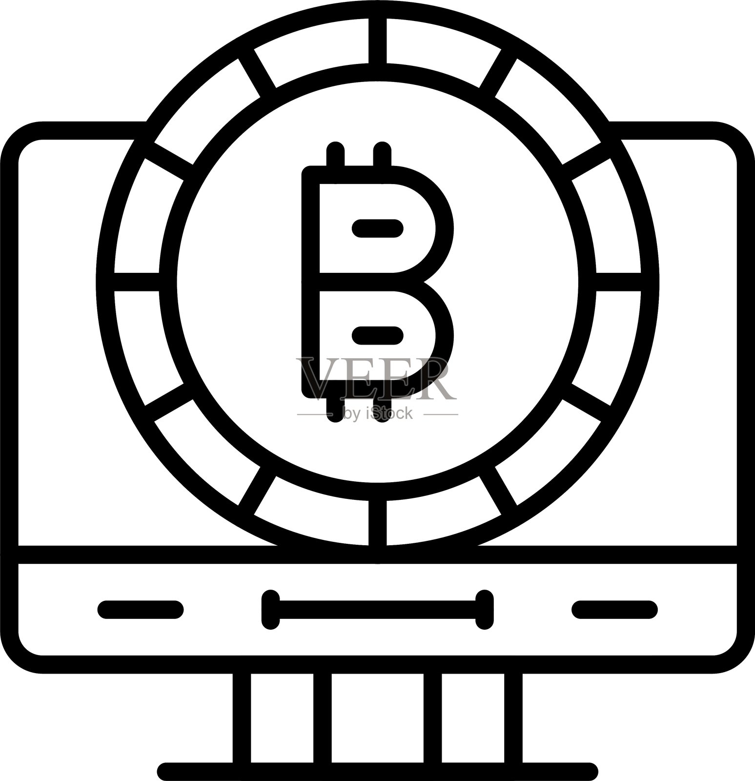 比特币图标矢量元素插画图片素材