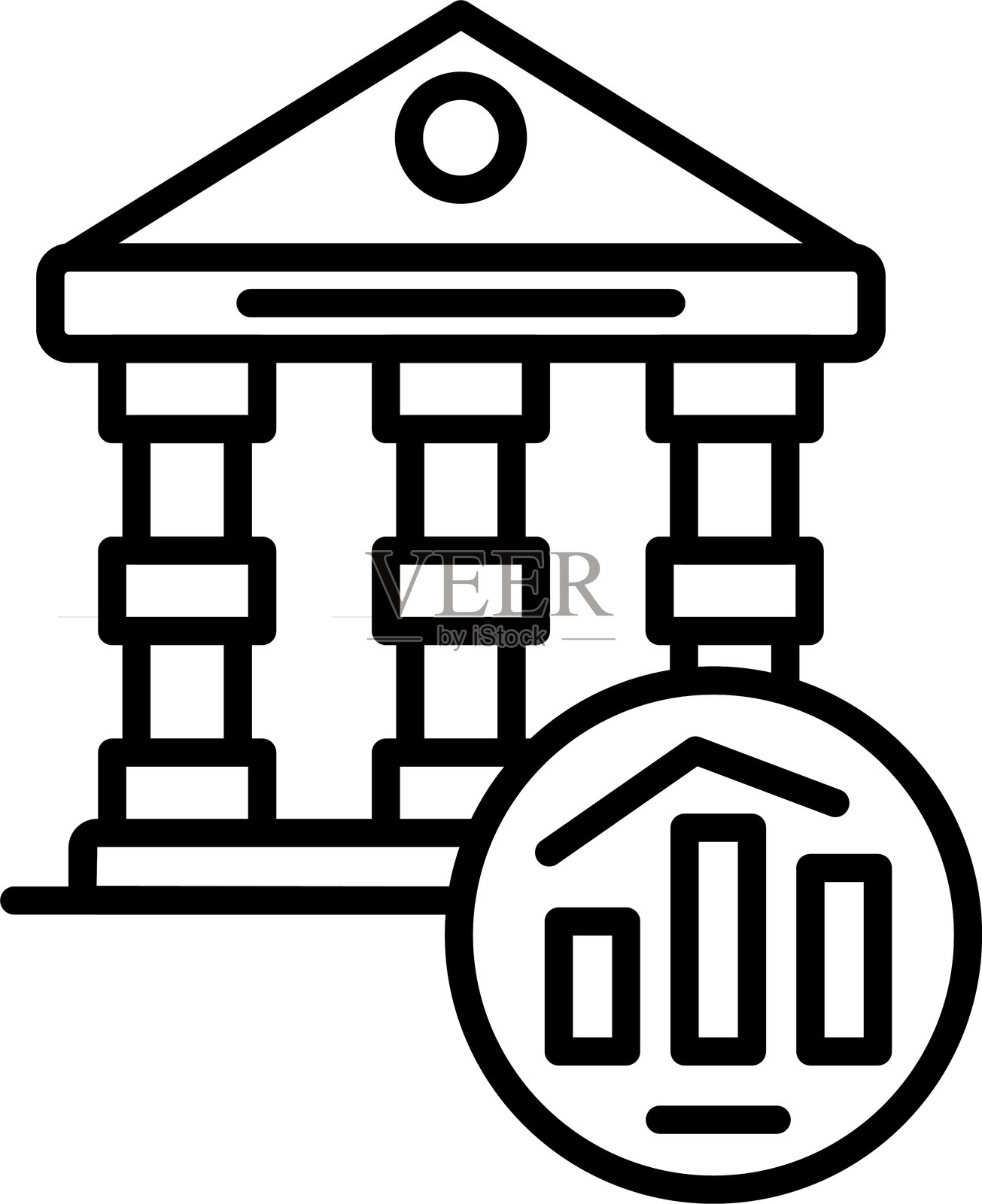 银行图标矢量元素插画图片素材