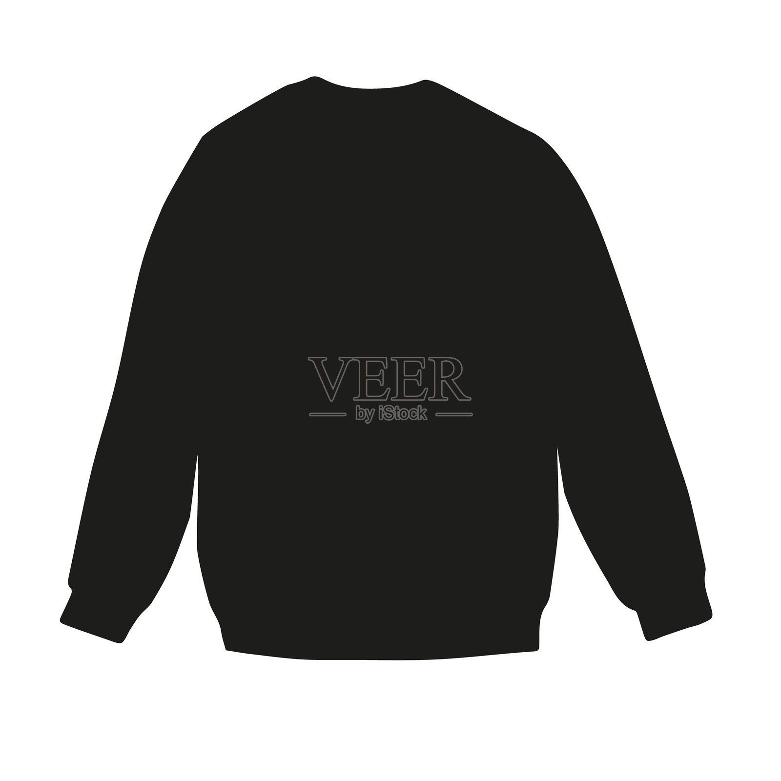 手绘素描涂鸦卫衣轮廓插画图片素材