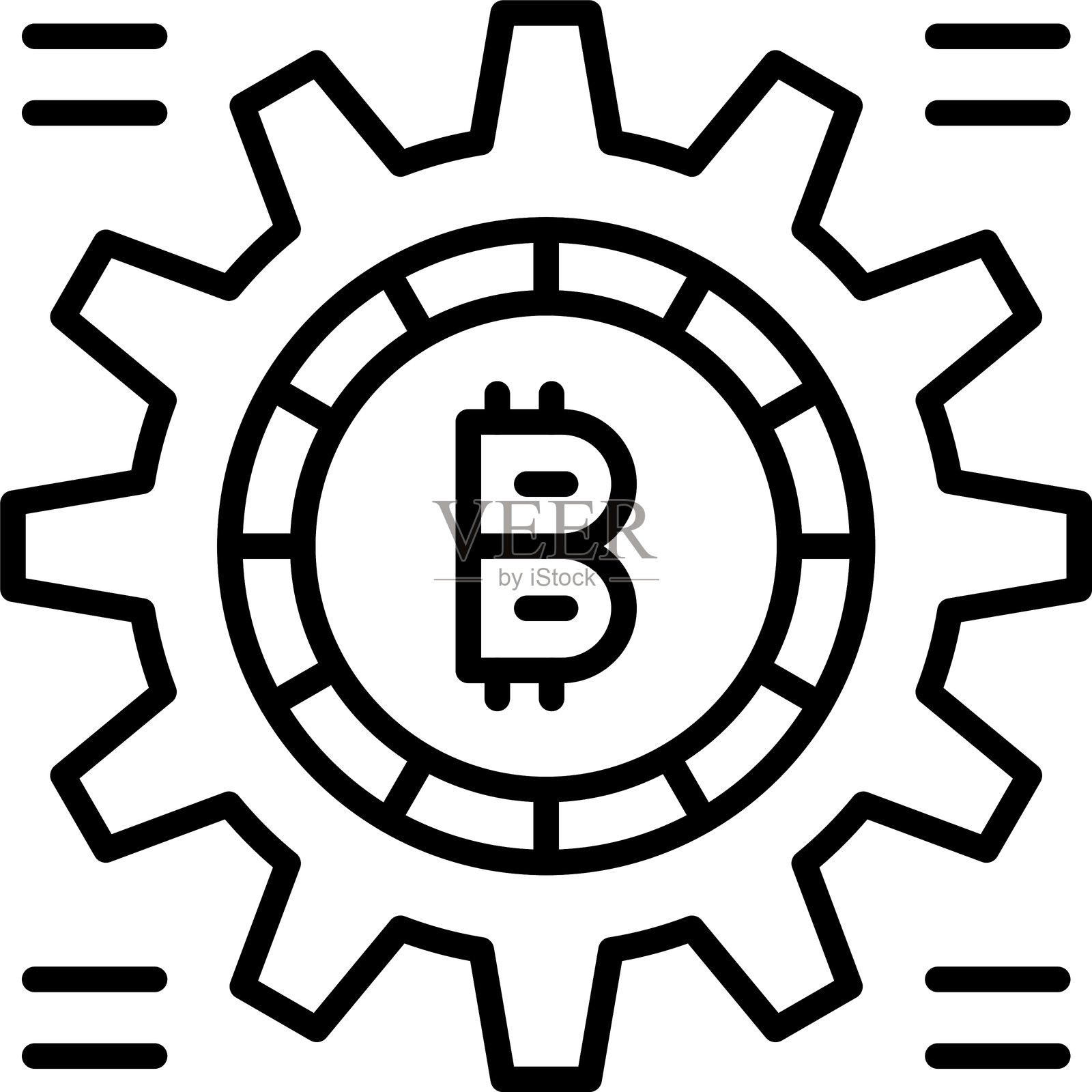 比特币图标矢量元素插画图片素材