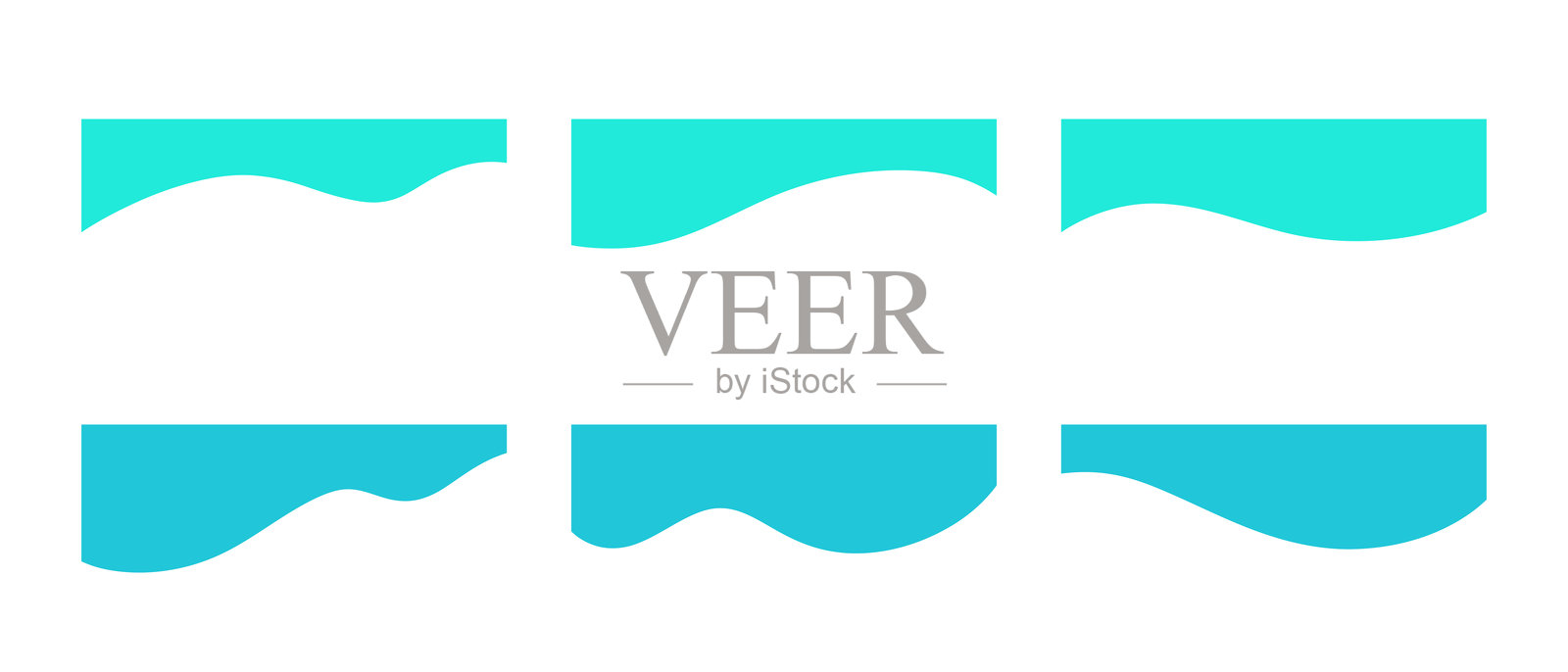 网页分隔符，分隔区域，横幅，标题和文本的位置。抽象波浪形状，矢量图。插画图片素材