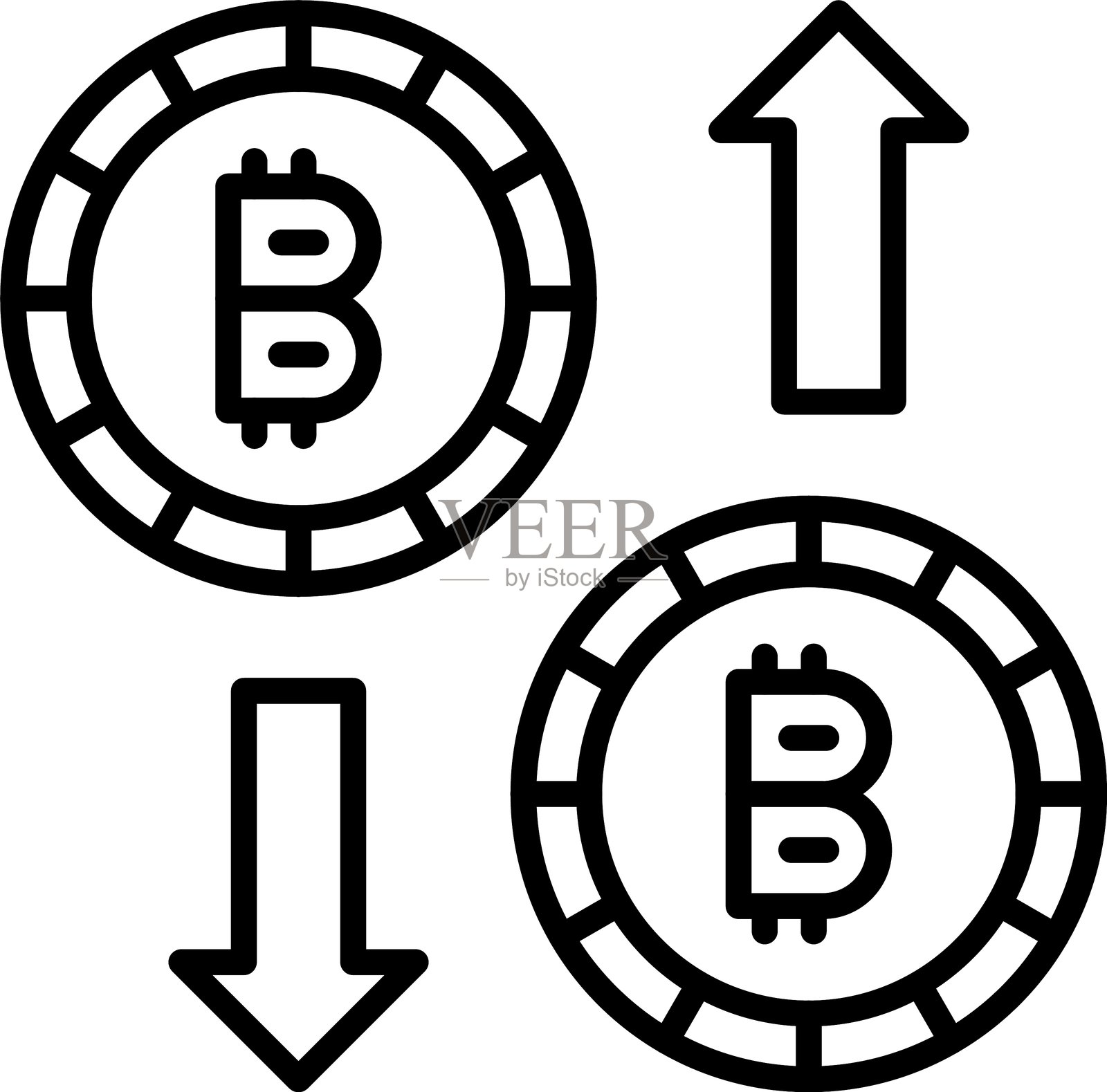 比特币图标矢量元素插画图片素材