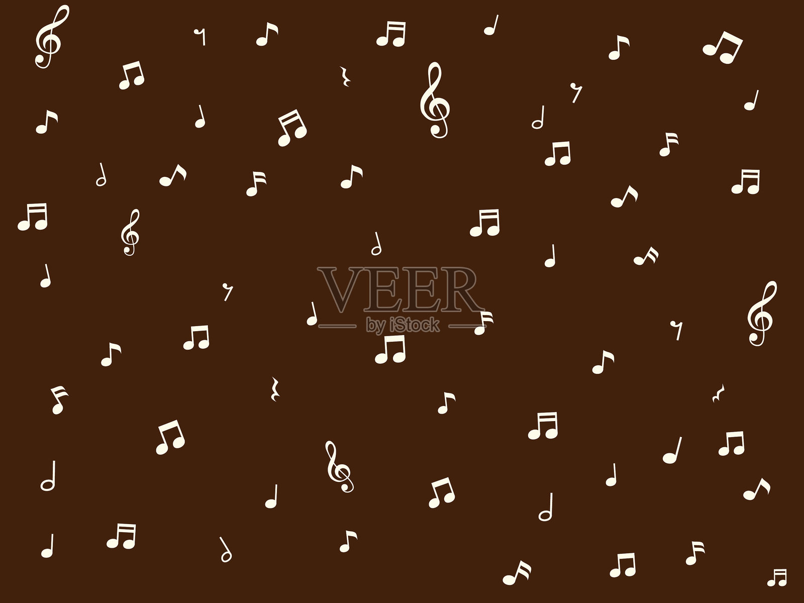 带有音乐符号和音符的壁纸插画图片素材