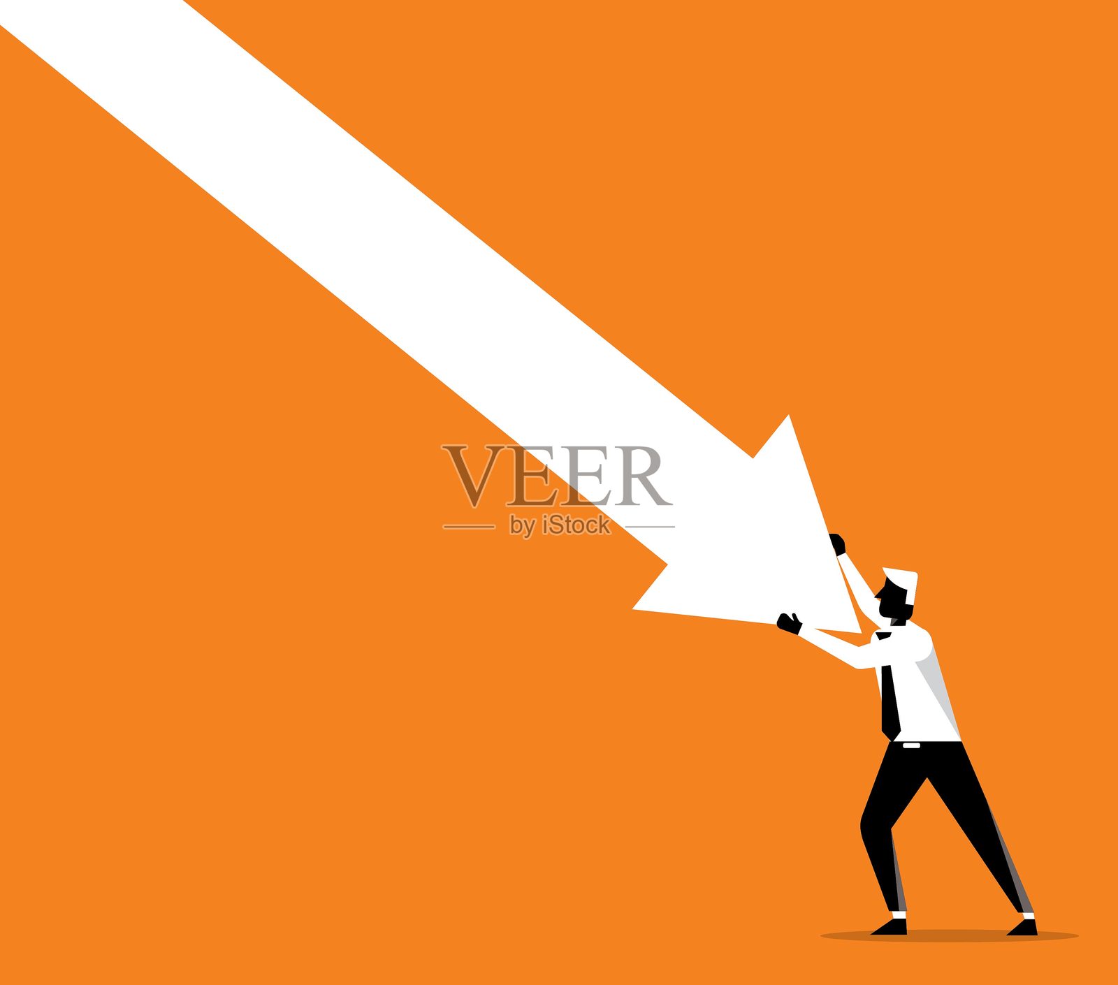 经济衰退插画图片素材