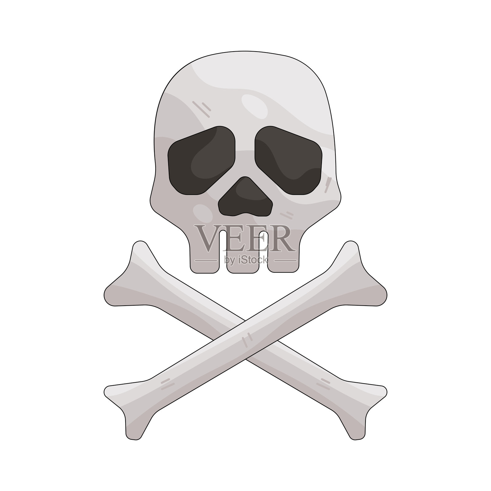 骷髅与骨头插画图片素材