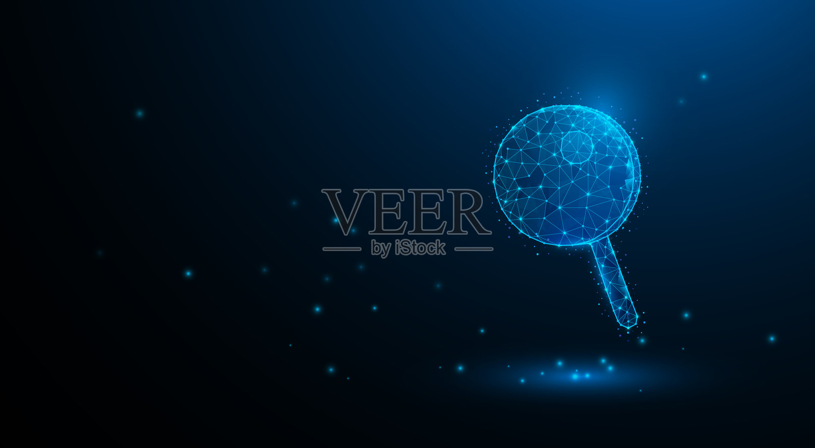 放大镜技术图形设计背景。矢量插图。插画图片素材