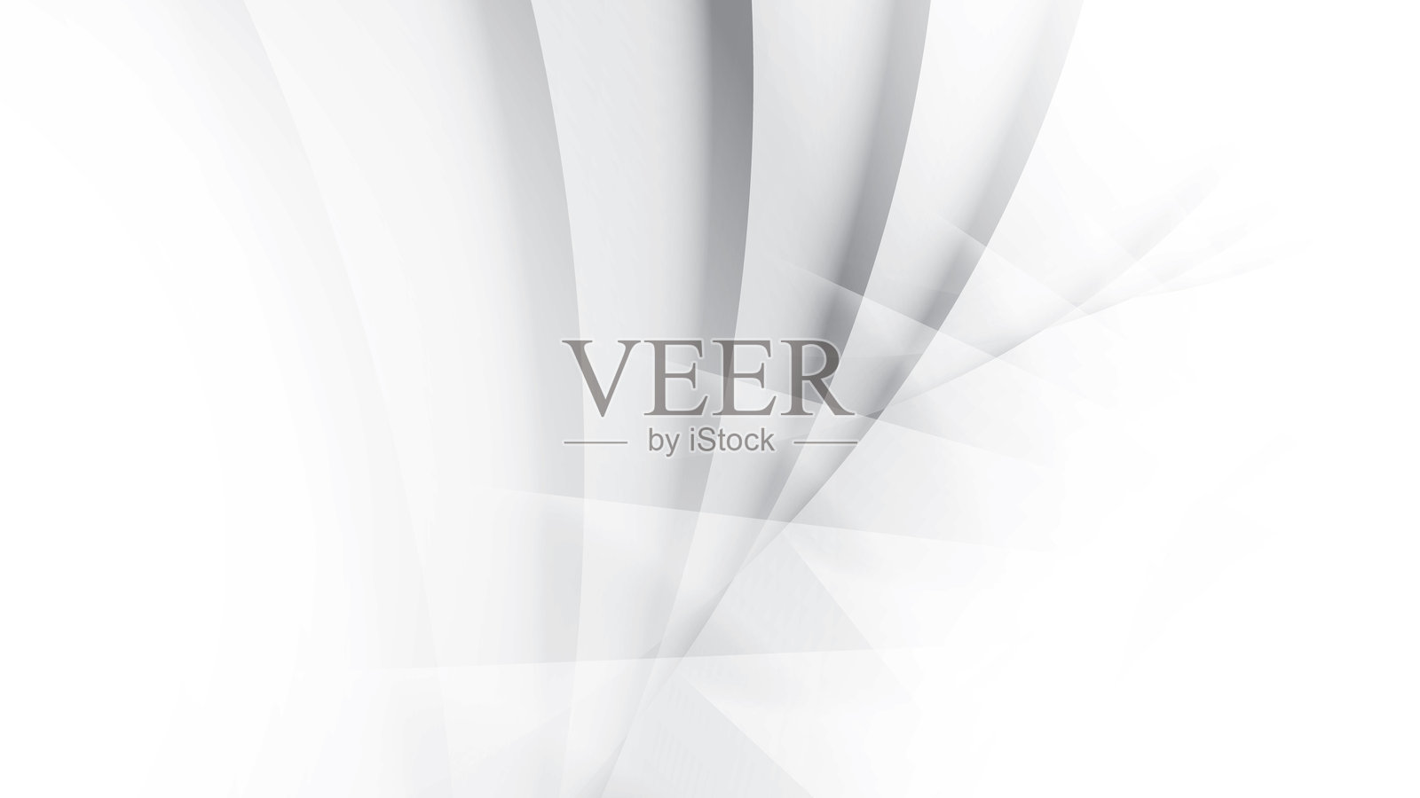 抽象的白色和灰色，现代设计的条纹背景，带有曲线。矢量插图。插画图片素材