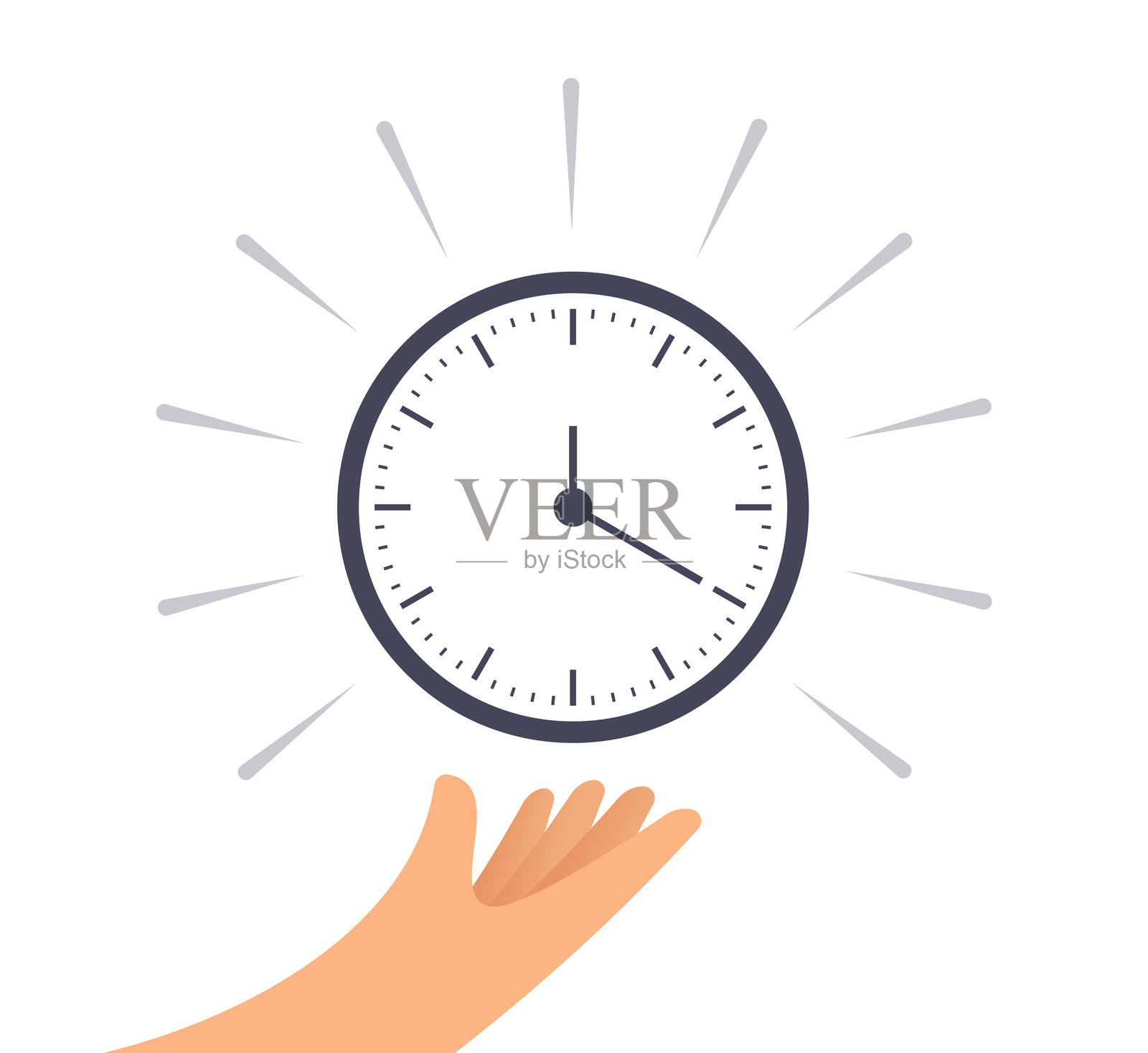 时间管理时钟紧迫感概念插画图片素材