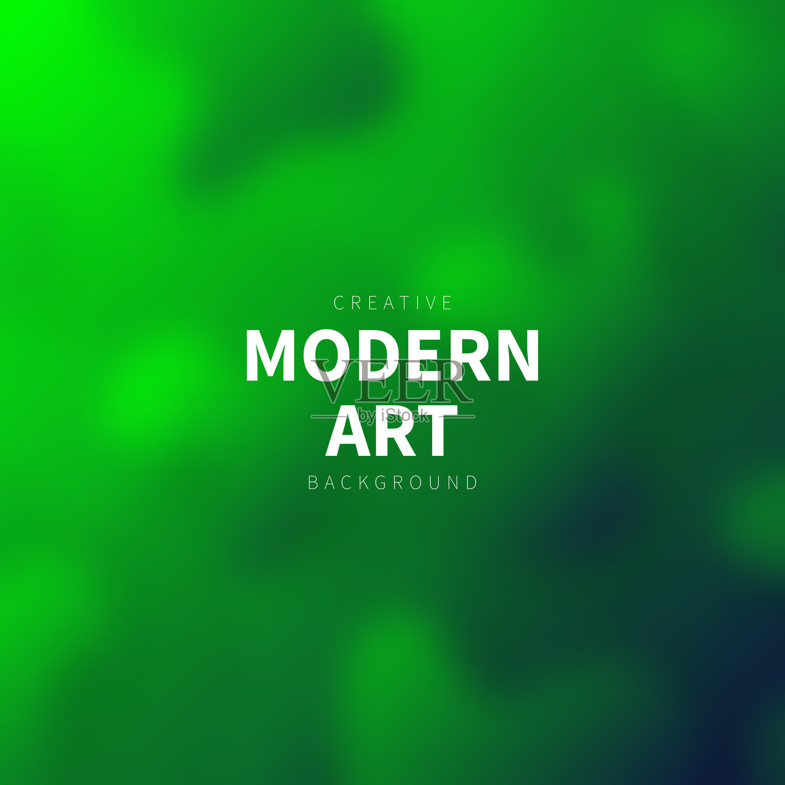 绿色抽象背景，模糊的流动形状插画图片素材