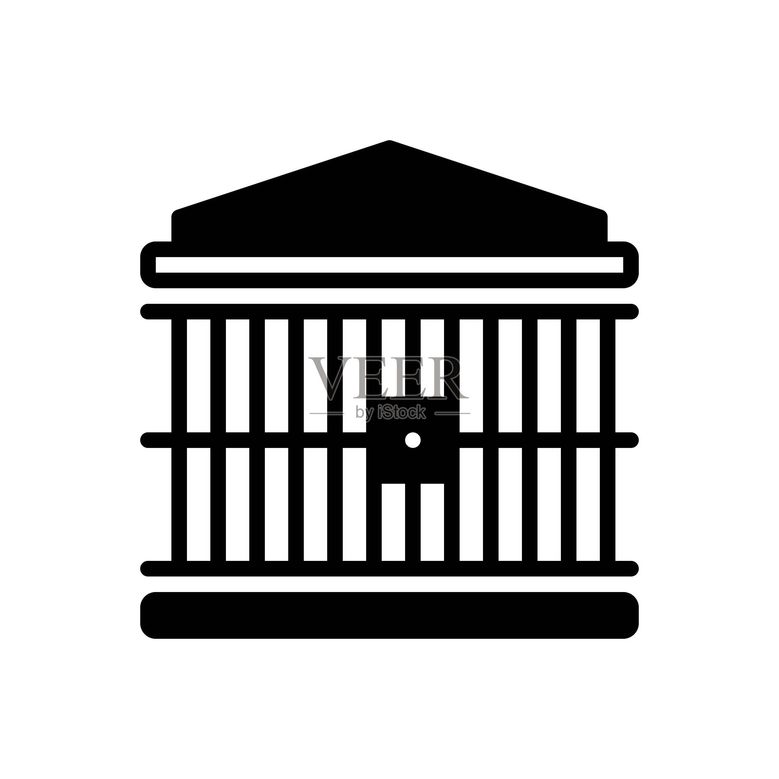 监狱插画图片素材