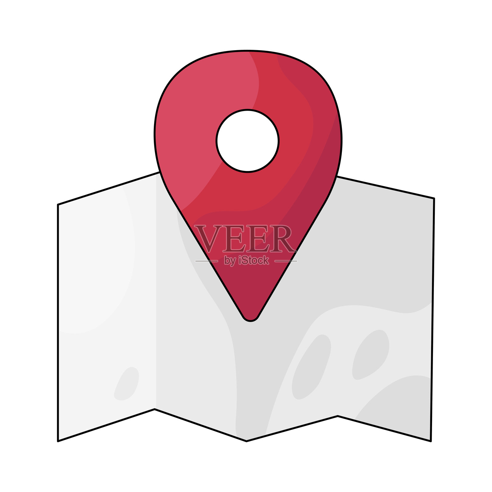 地图指针插画图片素材