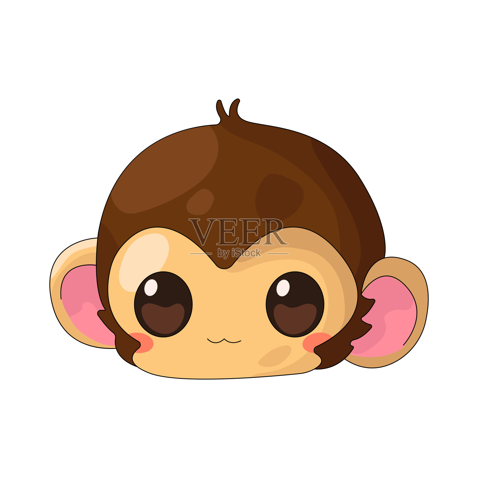 可爱的猴子插画图片素材