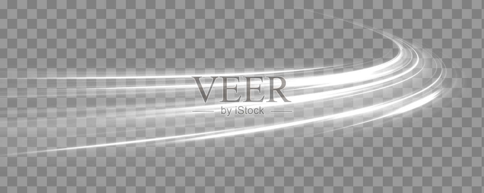 白色闪亮的螺旋波火花插画图片素材