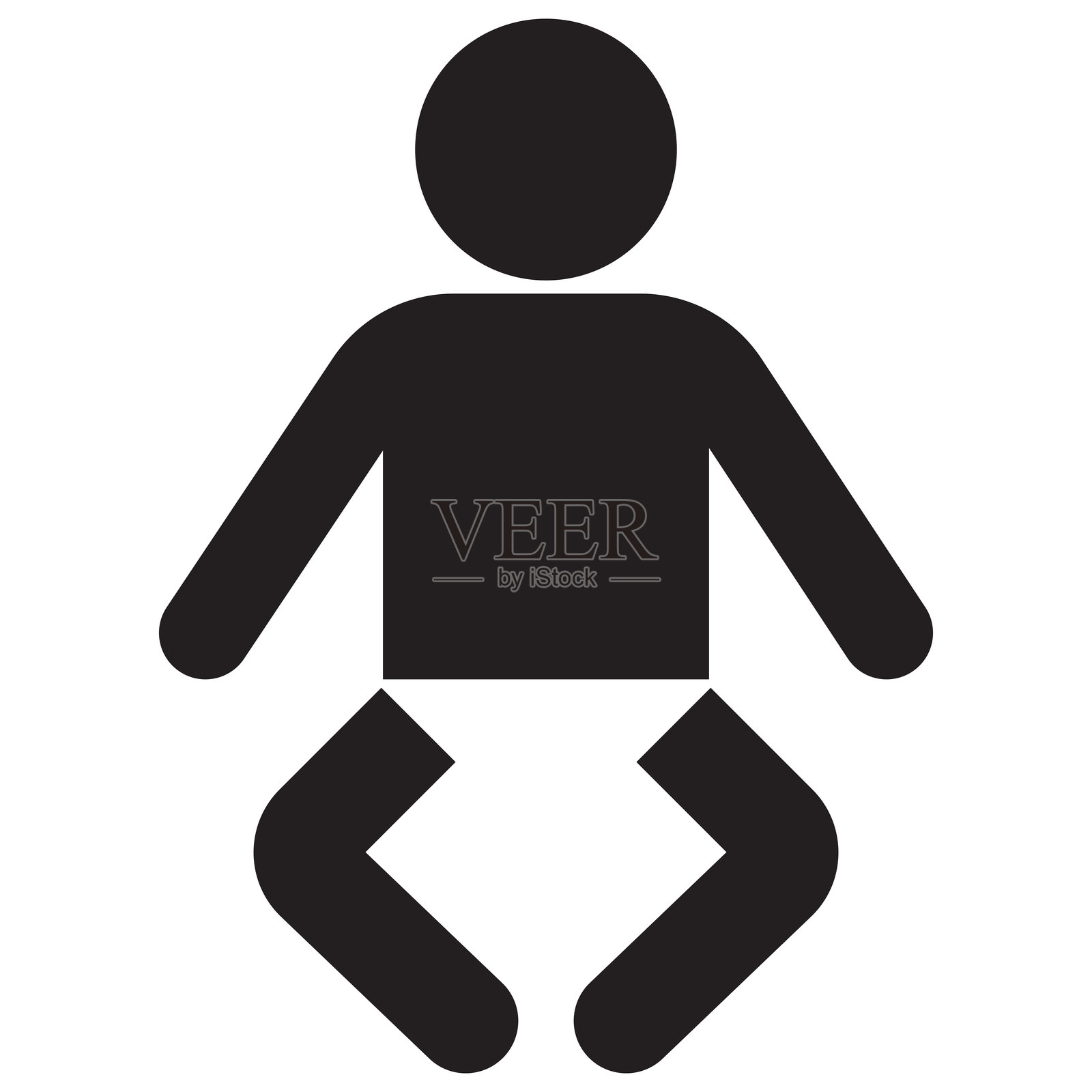 婴儿图标，背景为白色。儿童图标。新生儿图标矢量图。插画图片素材