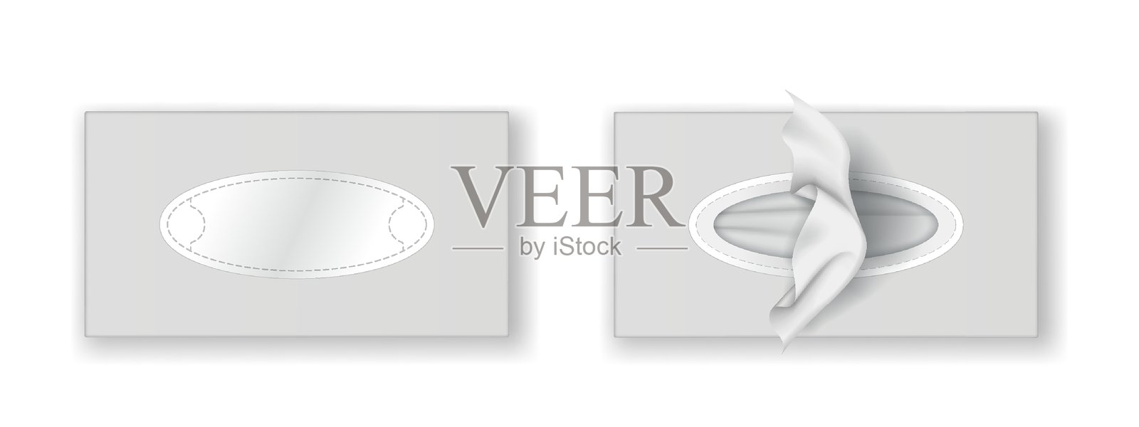 纸巾盒打开和小男孩插画图片素材