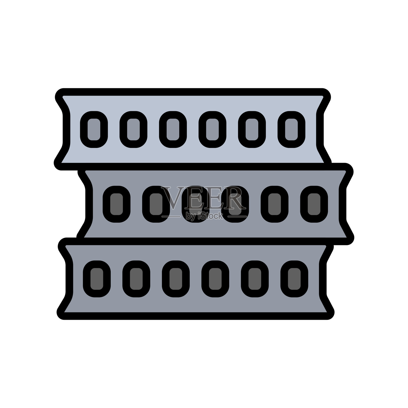 混凝土颜色线条图标，适用于数字和印刷项目。建筑材料。插画图片素材