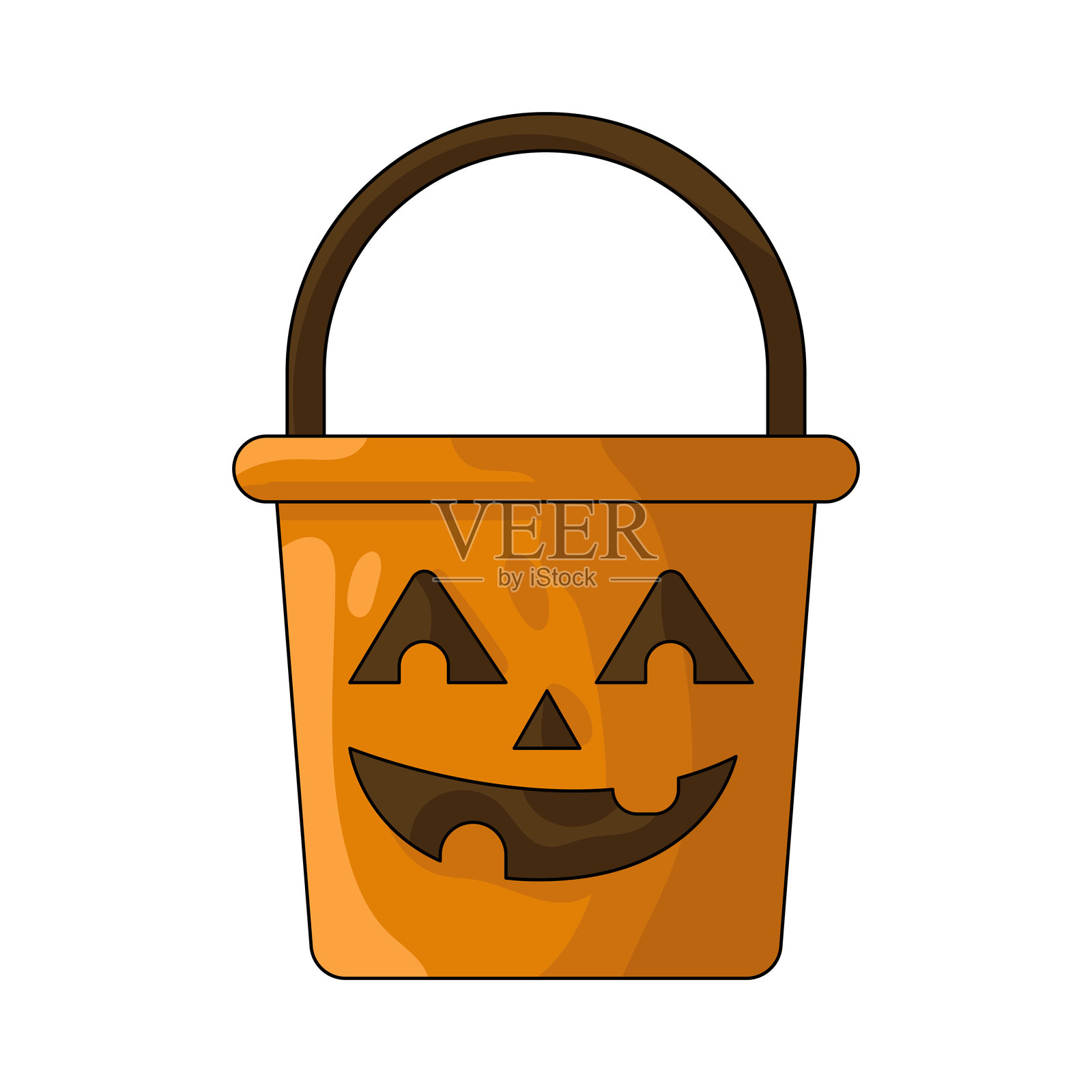 南瓜桶插画图片素材