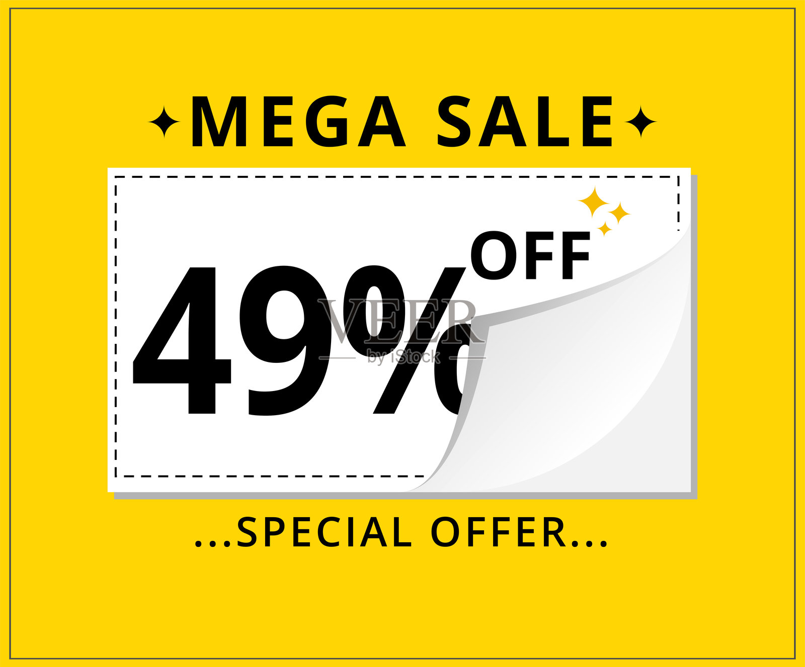 折扣横幅，49%折扣插画图片素材