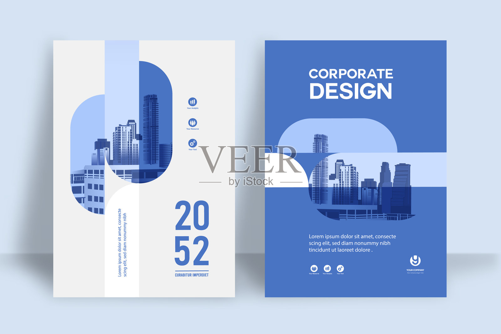 城市背景商业书籍封面设计模板插画图片素材