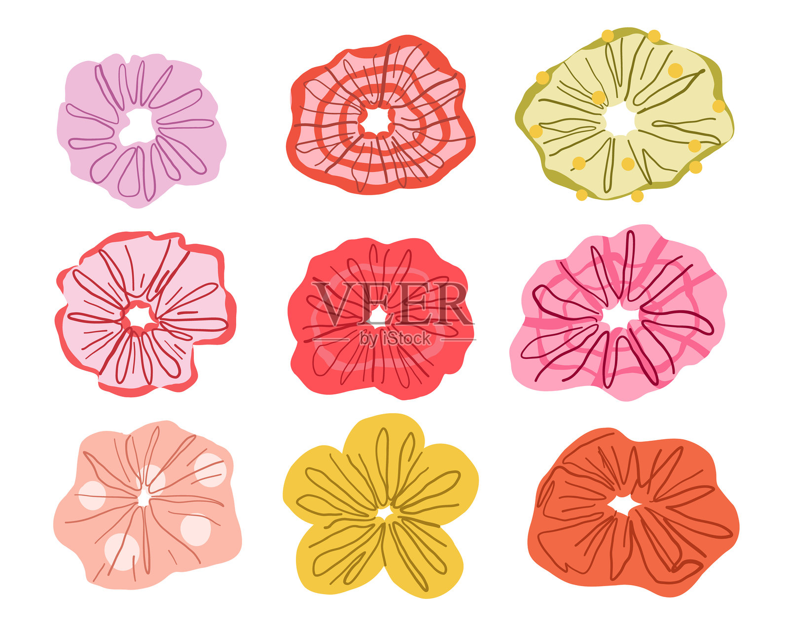 发圈图标集合插画图片素材