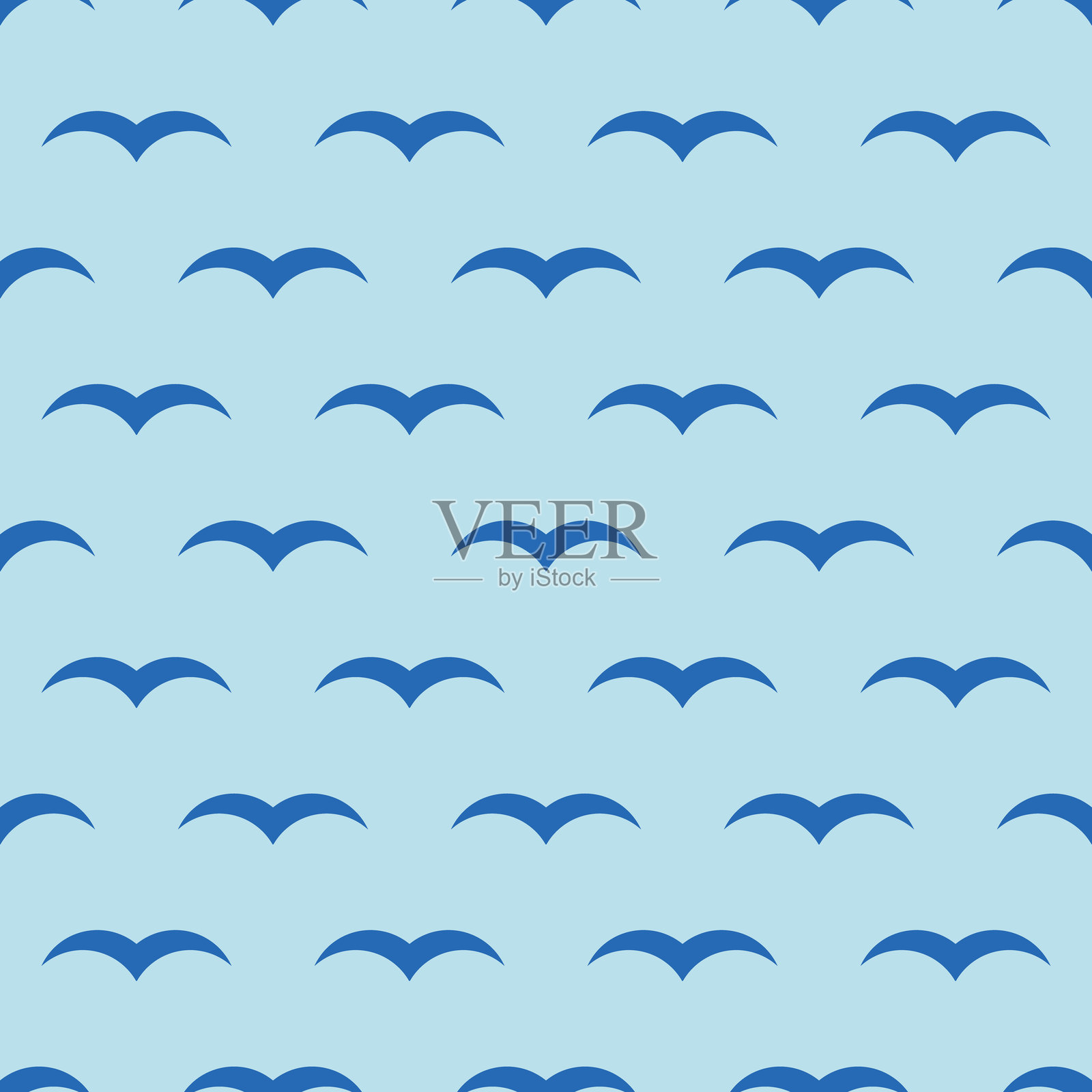 海洋无缝背景。海洋图案。矢量插图插画图片素材