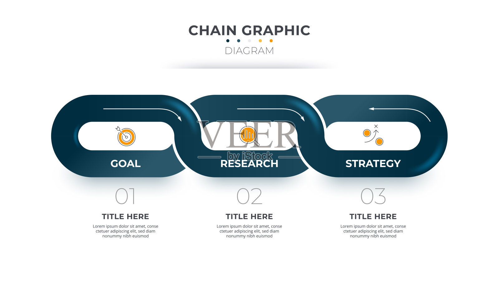 循环信息图表循环圆形图。商业演示模板。插画图片素材