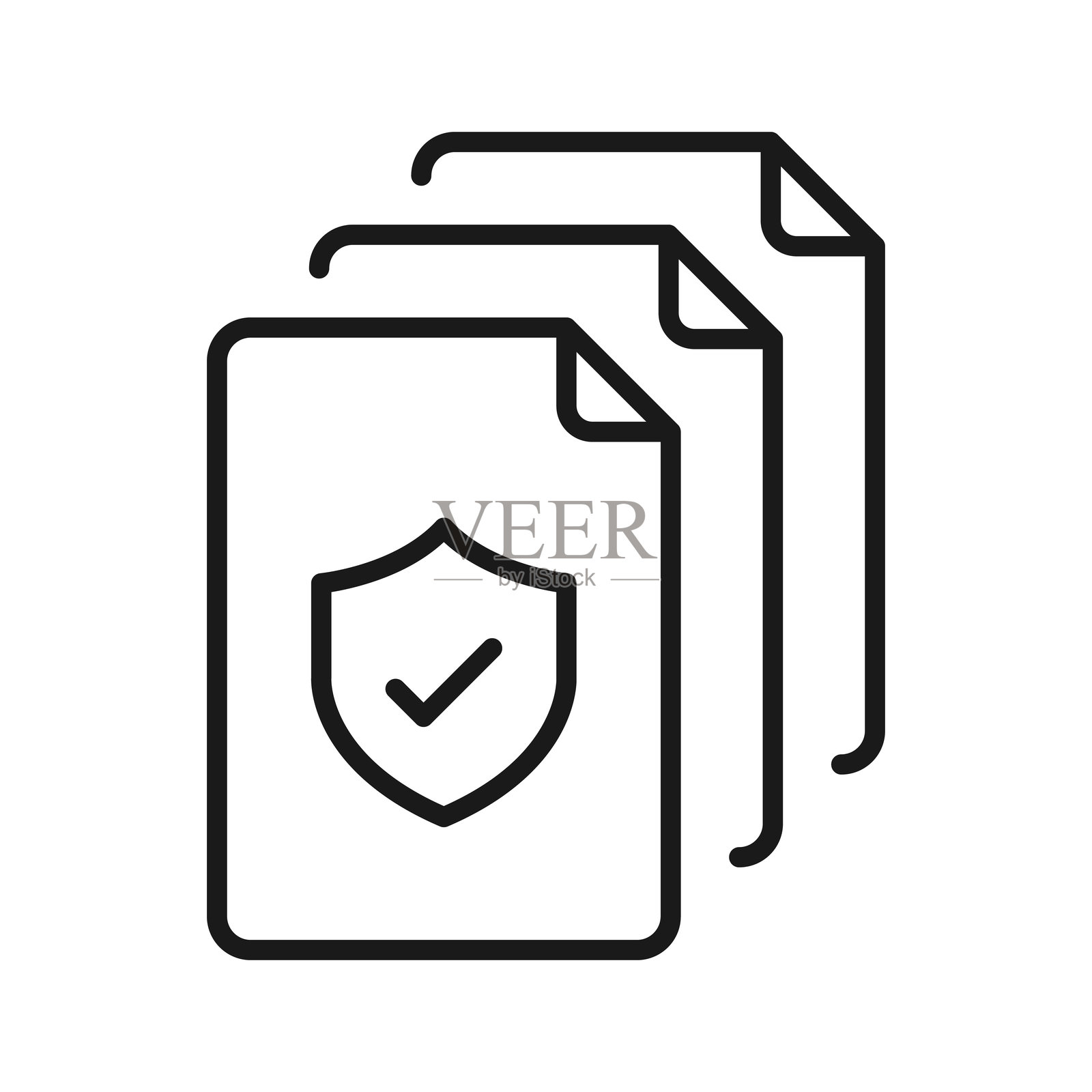 文档和文件安全图标插画图片素材